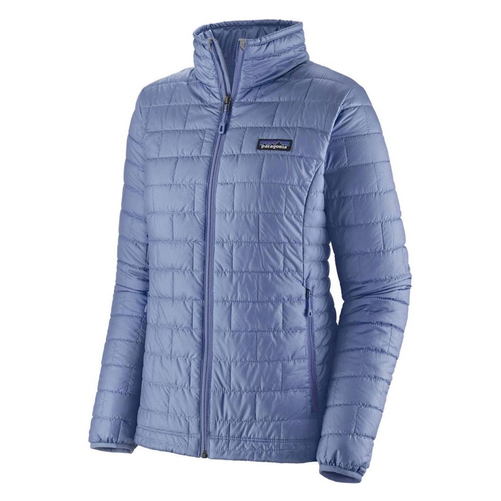 Patagonia women’s Large Nano Puff Insulated Jacket, light blue